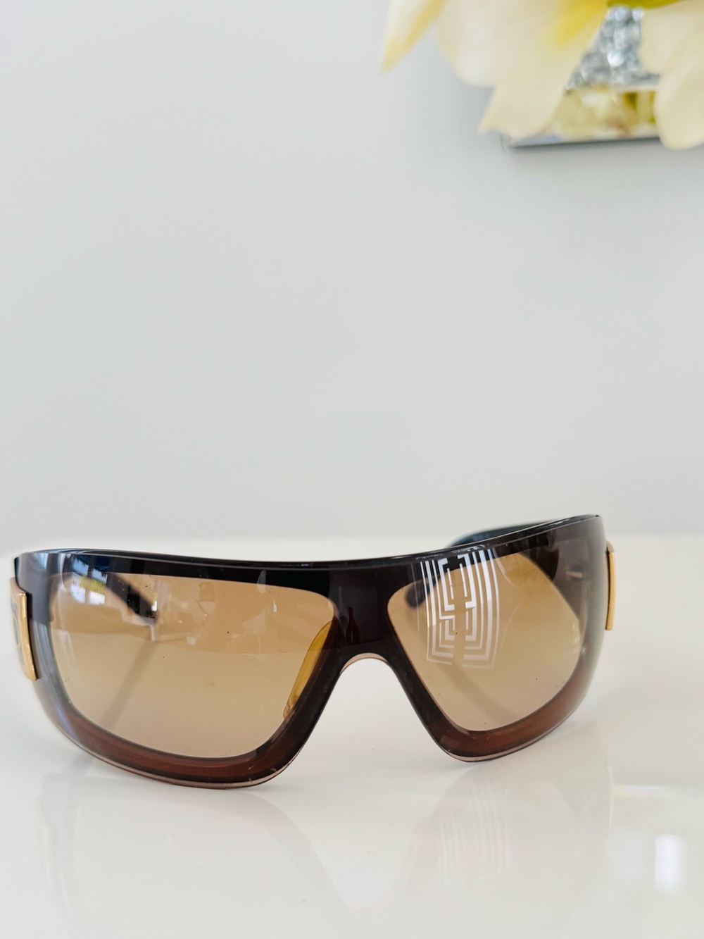 RARE🦋 Vintage CHANEL Vintage 5085 brown gold sunglasses - Picture 4 of 8
